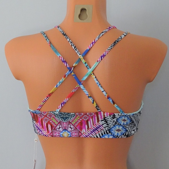 PilyQ NWT Hindi Utopia Reversible Bikini Top - Picture 2 of 4